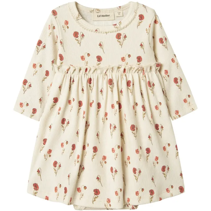 Lil'atelier Turtledove Nbflavo Eko Ls Body Dress Lil 1