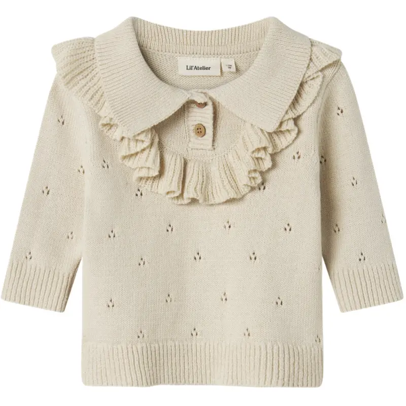 Lil'atelier Turtledove Nbfnakita Ls Loose Knit Lil 1