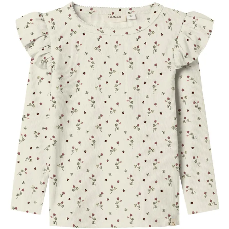 Lil'atelier Turtledove Nmflavo Eve Ls Slim Top Lil 1