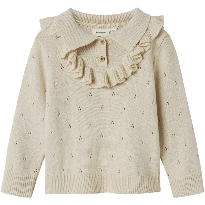 Lil'atelier Turtledove Nmfnakita Ls Loose Knit Lil 1