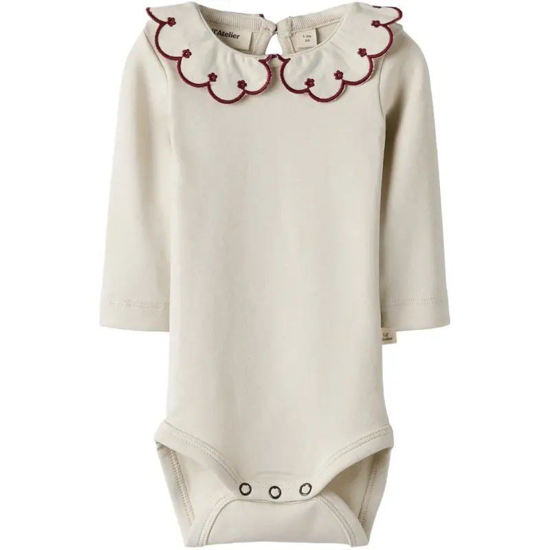 Lil'atelier Turtledove Red Dahlia Nbffundo Lus Ls Slim Body Lil 1