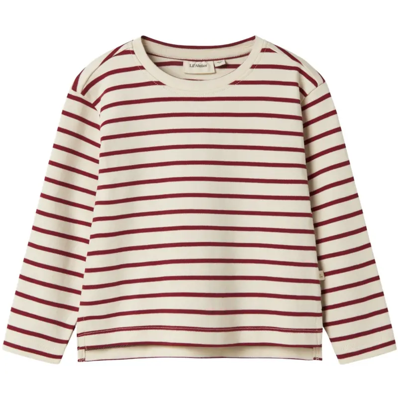 Lil'atelier Turtledove Red Dahlia Nmflimia Ls Loose Top Lil 1