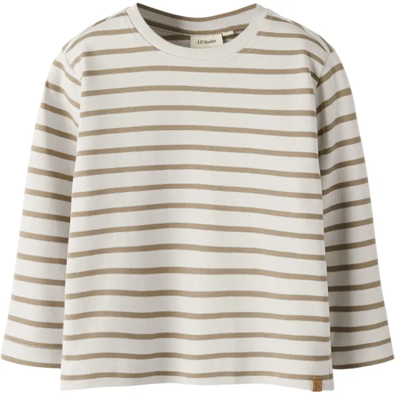 Lil'atelier Turtledove Sepia Tint Nmmlimia Ls Loose Top Lil Noos 1