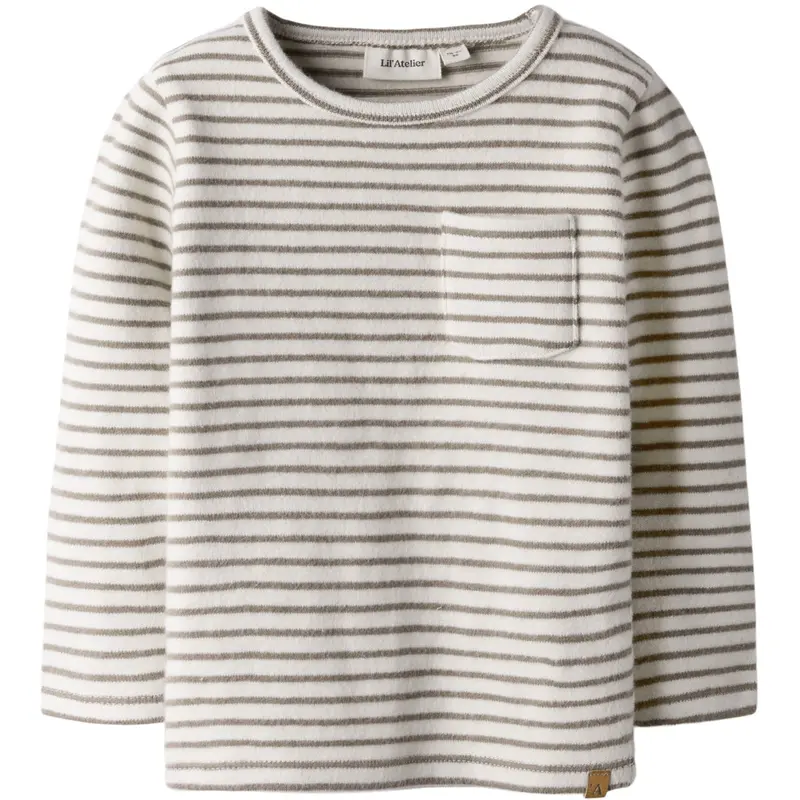 Lil'atelier Turtledove Sepia Tint Nmmthoro Jen Ls Slim Top Lil 1