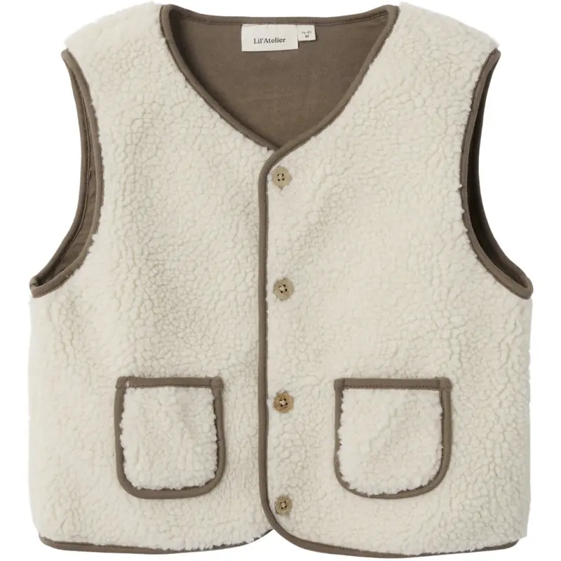 Lil'atelier Turtledove Shitake Nmnlajo Loose Vest Lil 1