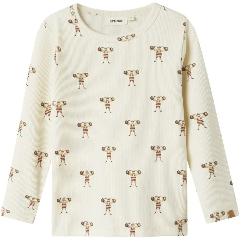 Lil'atelier Turtledove Strong Man Nmmlavo Enk Ls Slim Top Lil 1