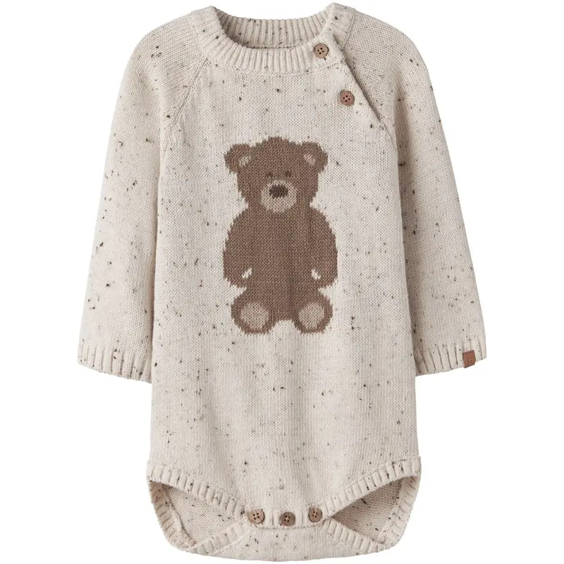 Lil'atelier Turtledove Teddy Nbngalto Ria Ls Knit Body Lil 1