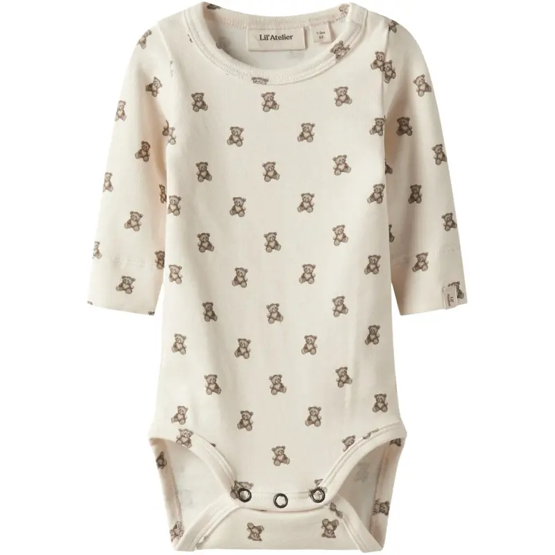 Lil'atelier Turtledove Teddybear Nbngayo Elo Ls Slim Body Lil Noos 1