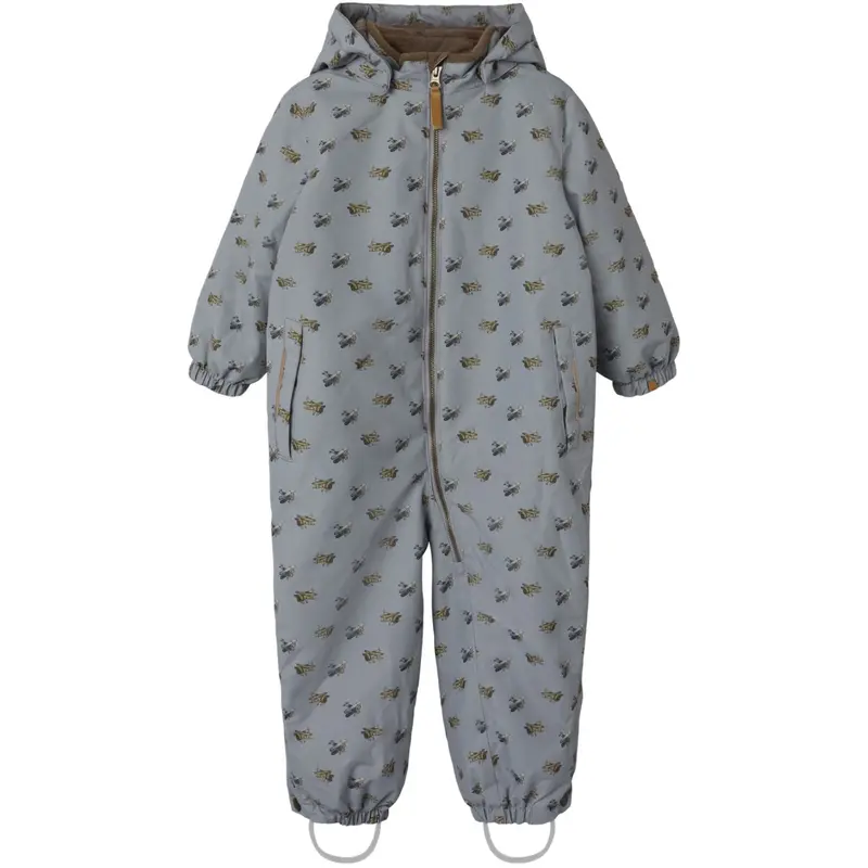 Lil'atelier Ultimate Grey Airplanes Nmmlasnow10 Snowsuit Aop Fo Lil 1