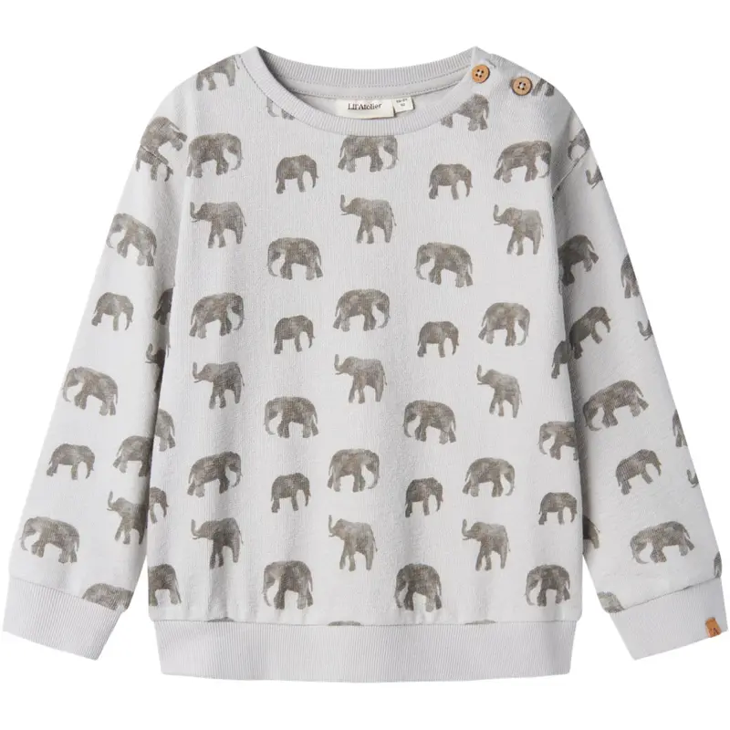 Lil'atelier Vapor Blue Elephant Nmmdias Ls Loose Sweat Lil 1