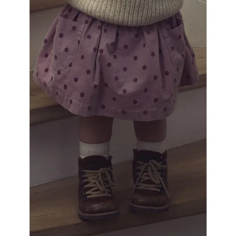 Lil'atelier Violet Ice Dots Nmfsomba Loose Cord Skirt 7766-So S Lil 3