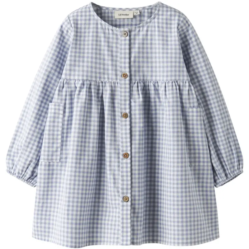 Lil'atelier Zen Blue Nmftallula Ls Loose Dress Lil 1
