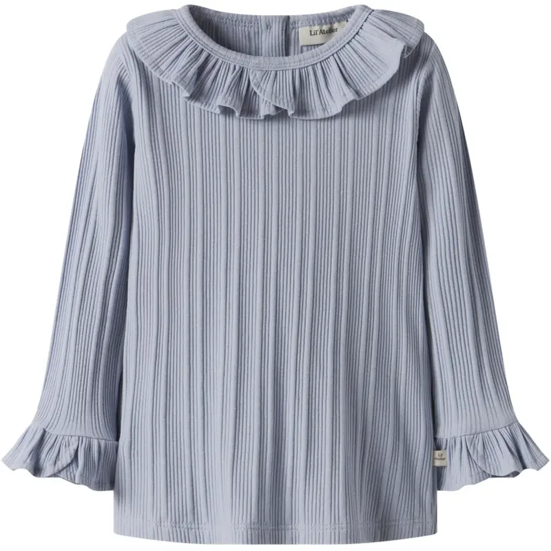 Lil'atelier Zen Blue Nmftansy Ls Slim Top Lil 1
