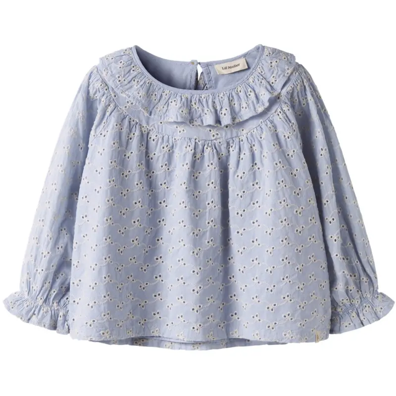 Lil'atelier Zen Blue Nmftessie Ls Loose Shirt Lil 1