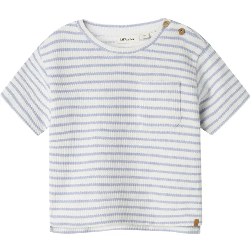Lil'atelier Zen Blue Nmmtadeo Ss Loose Top Lil 1