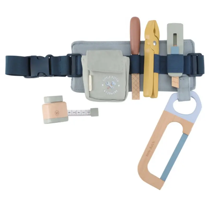 Little Dutch Blue Wooden Tool Belt 1