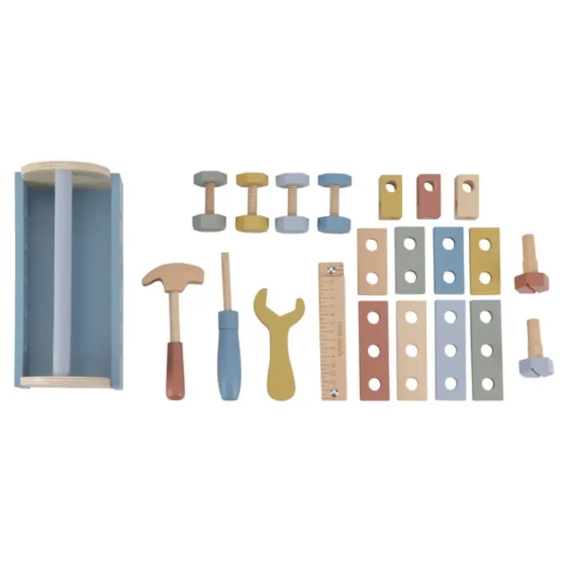 Little Dutch Blue Wooden Toolbox 2