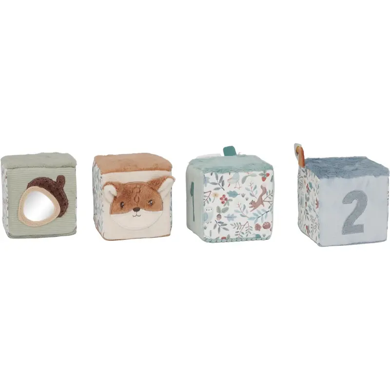 Little Dutch Forest Friends Blue Activity Cubes 4-Pack 1