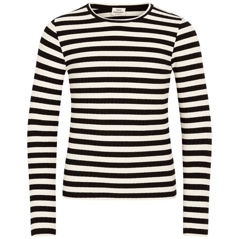 Mads Nørgaard 5X5 Classic Stripe Talika Blouse Black/Vanilla Ice 1