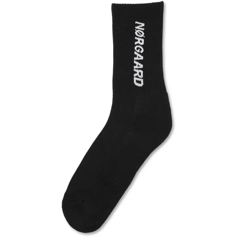 Mads Nørgaard Black Cotton Tennis Mn Classic Sock 1