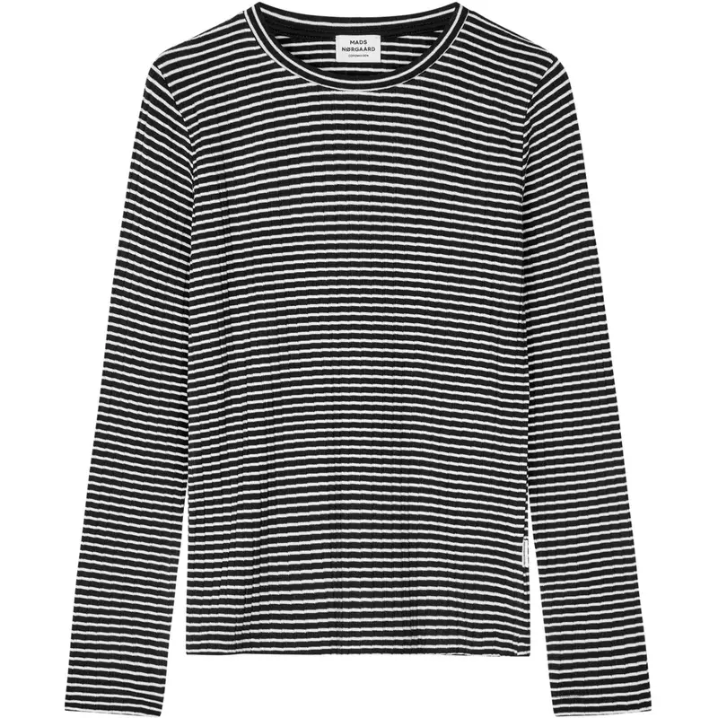 Mads Nørgaard Black/Vanilla Ice 5X5 Stripe Talika Top 1