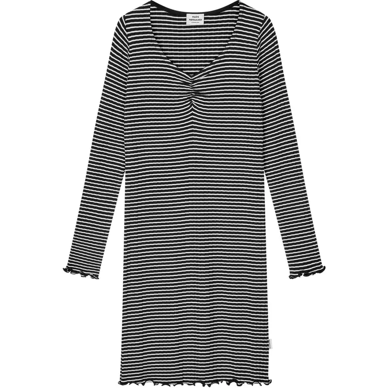 Mads Nørgaard Black/Vanilla Ice 5X5 Stripe Tikina Dress 1