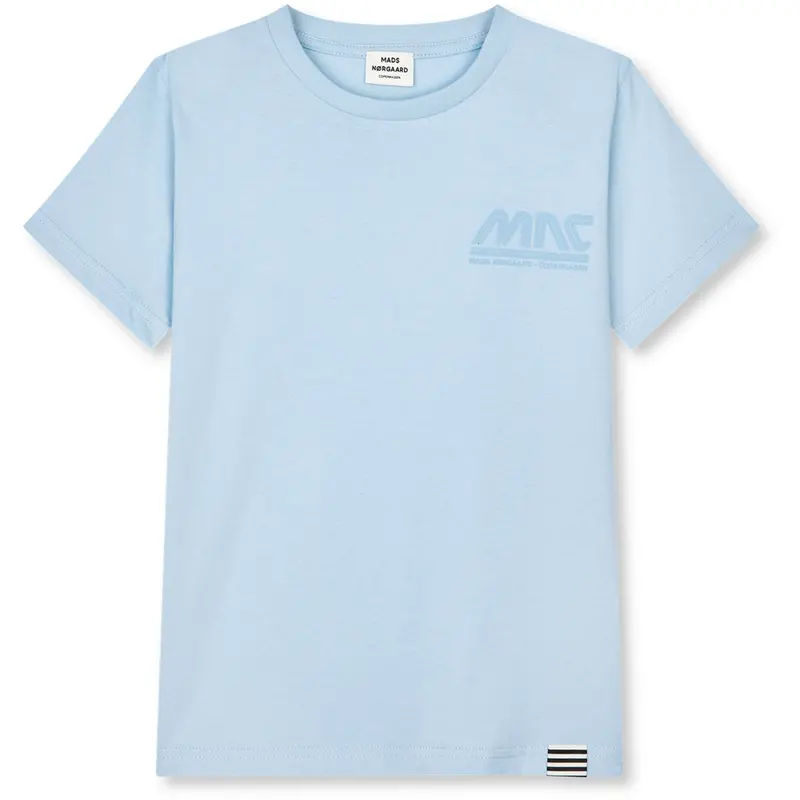 Mads Nørgaard Cashmere Blue Printed Tee Thorlino Logo Tee 1