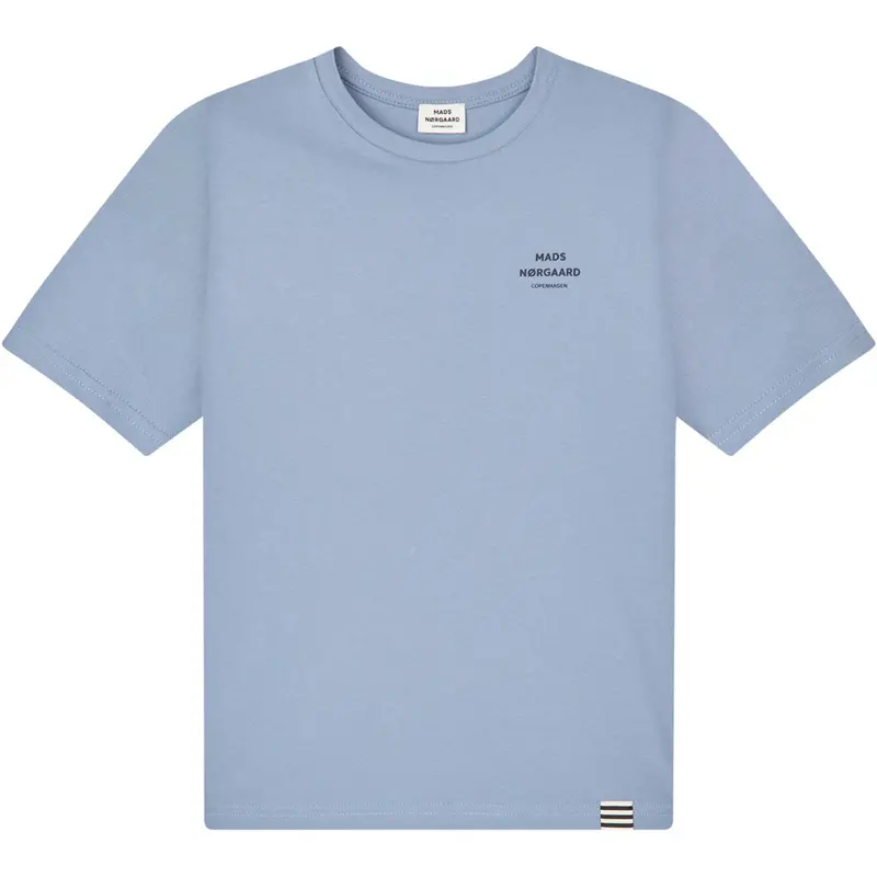 Mads Nørgaard Faded Denim Printed Logo Thorlino Tee 1
