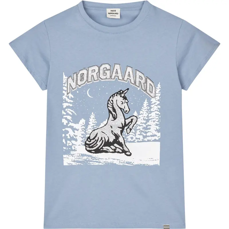 Mads Nørgaard Faded Denim Single Cotton Tuvina Tee 1