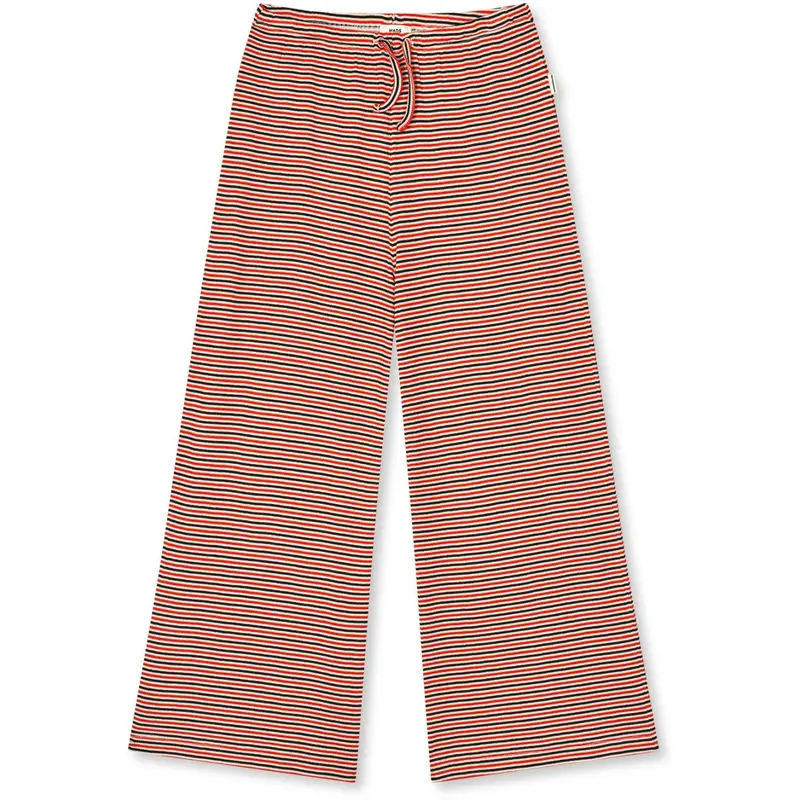 Mads Nørgaard Fiery Red/Vanilla Ice 2X2 Cotton Stripe Verona Pants 1