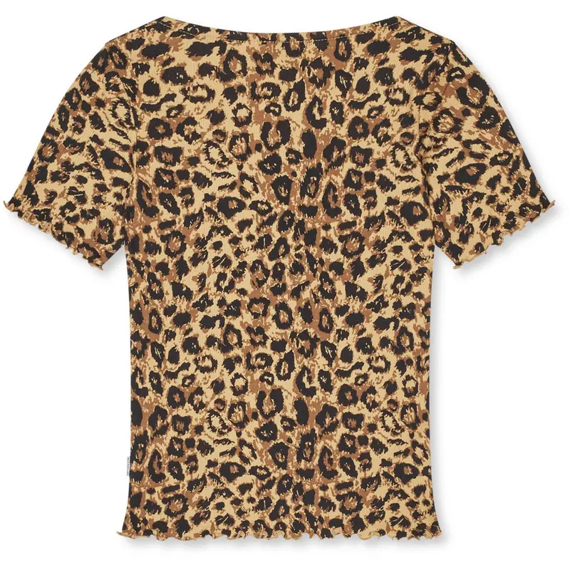 Mads Nørgaard Leopard Aop/Black 2X2 Cotton Aop Tiki Tee 3