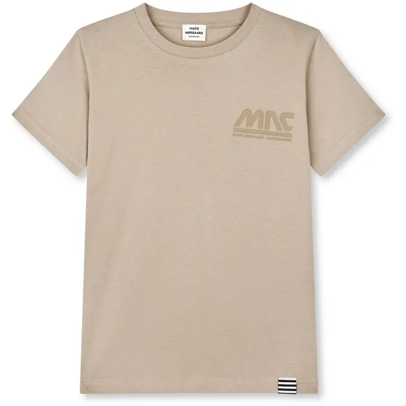 Mads Nørgaard Plaza Taupe Printed Tee Thorlino Logo Tee 1