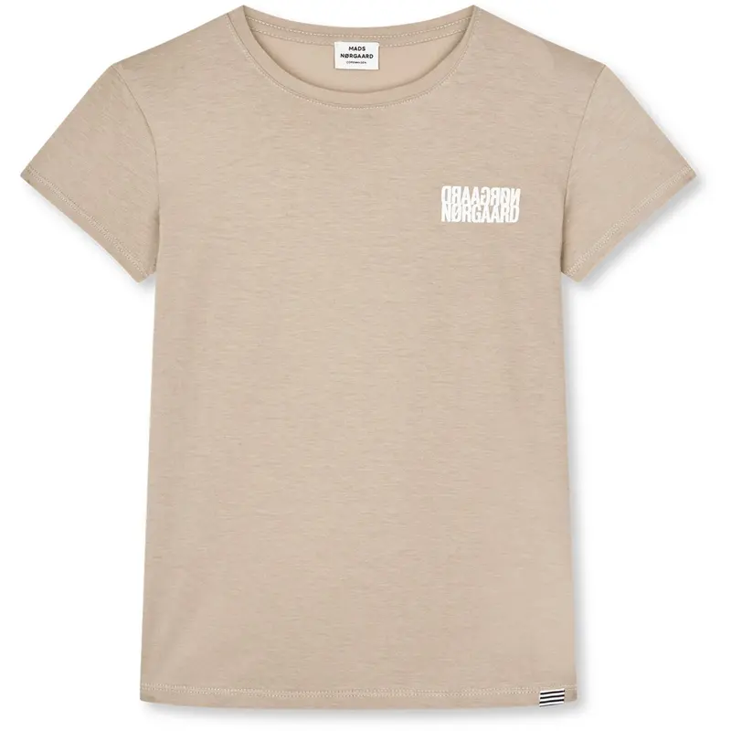 Mads Nørgaard Plaza Taupe Single Cotton Tuvina Mini Mirror Tee 1