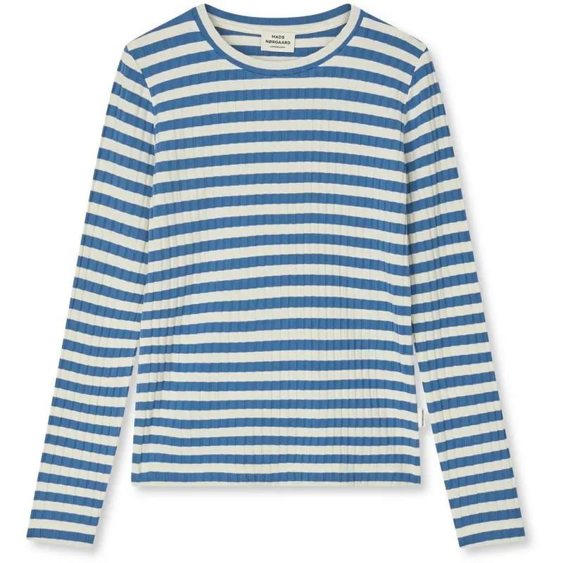 Mads Nørgaard Vanilla Ice/Bright Cobalt 5X5 Classic Stripe Talika Top 1