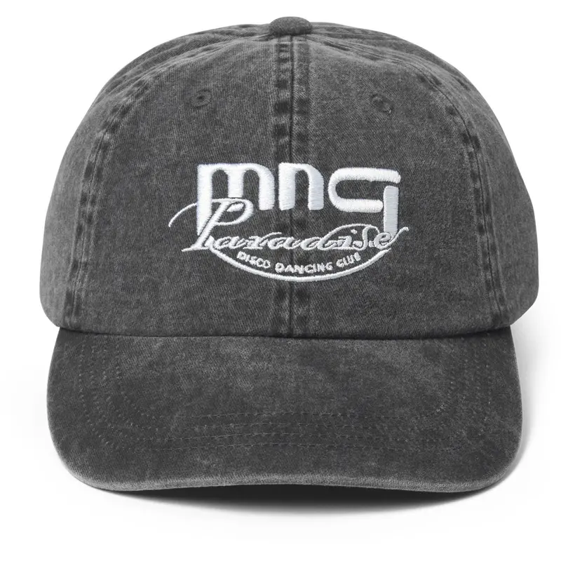 Mads Nørgaard Washed Black Washed Cotton Twill Coal Cap 1