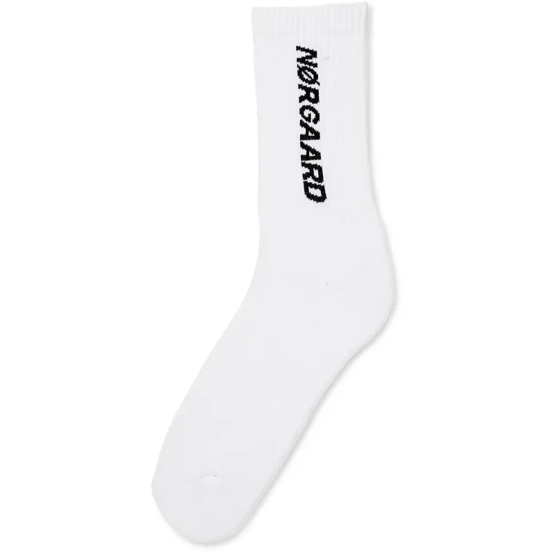 Mads Nørgaard White Cotton Tennis Mn Classic Sock 1