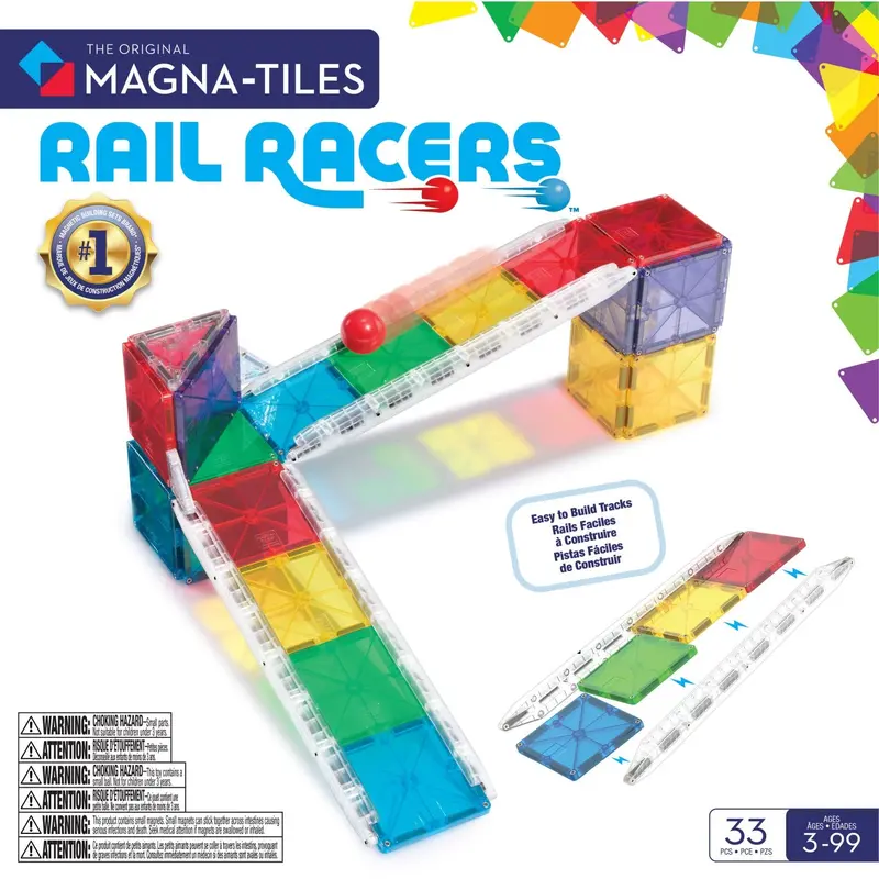 Magna-Tiles® Small Rail Racer 33 Pcs 1