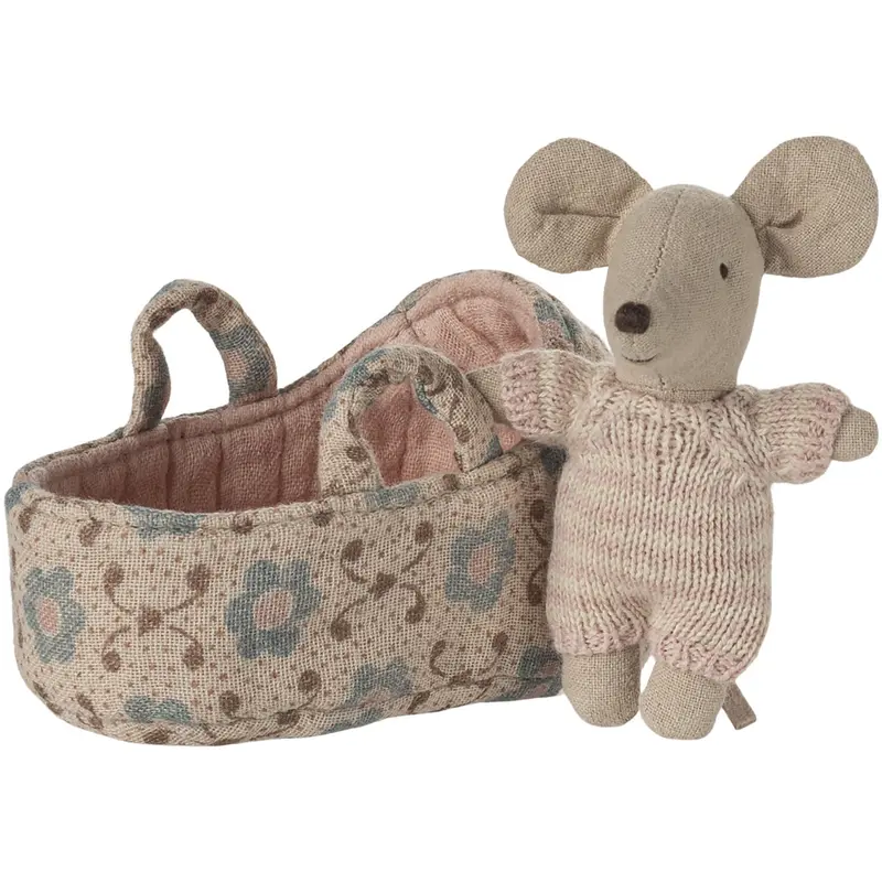 Maileg Babymus I Babylift - Rosa 1