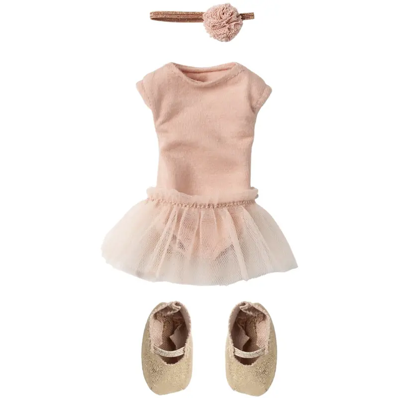 Maileg Balletdragt And Tylskørt Rosa, Størrelse 2 1