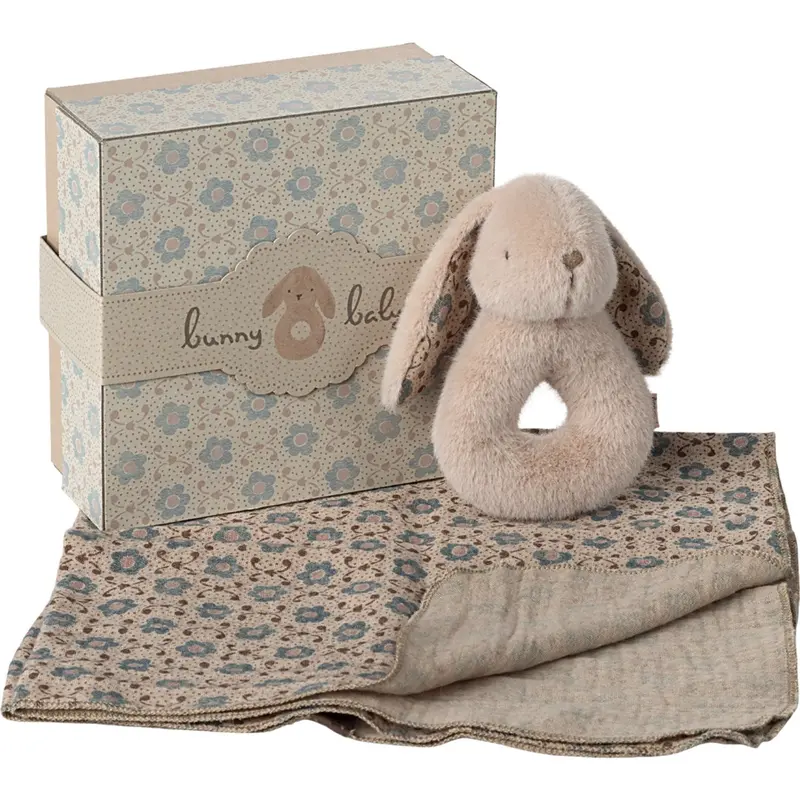 Maileg Bunny Rattle Set - Powder 1