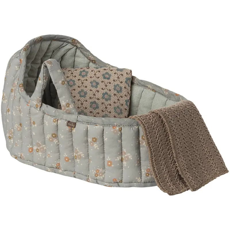 Maileg Carry Cot, Large - Blue 1