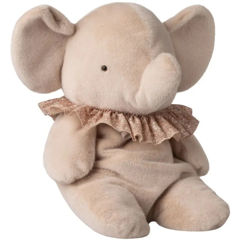 Maileg Elefant, Plys, Stor - Lyserød 1