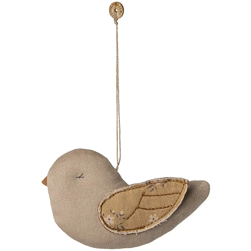 Maileg Fabric Ornament, Fugl - Marmor - Latte 1