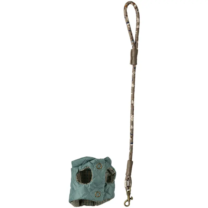 Maileg Halsbånd And Snor Til Kæledyr, Mørk Mint 1