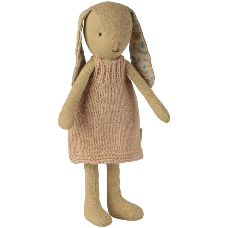 Maileg Kanin, Størrelse 1 - Cremegul - Knitted Kjole 1