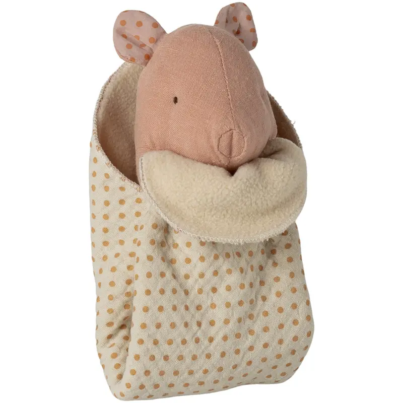 Maileg Lullaby Friends, Gris, Mini - Lyserød 1