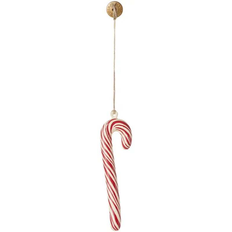 Maileg Metal Ornament, Sukkerstok - Stribet 1