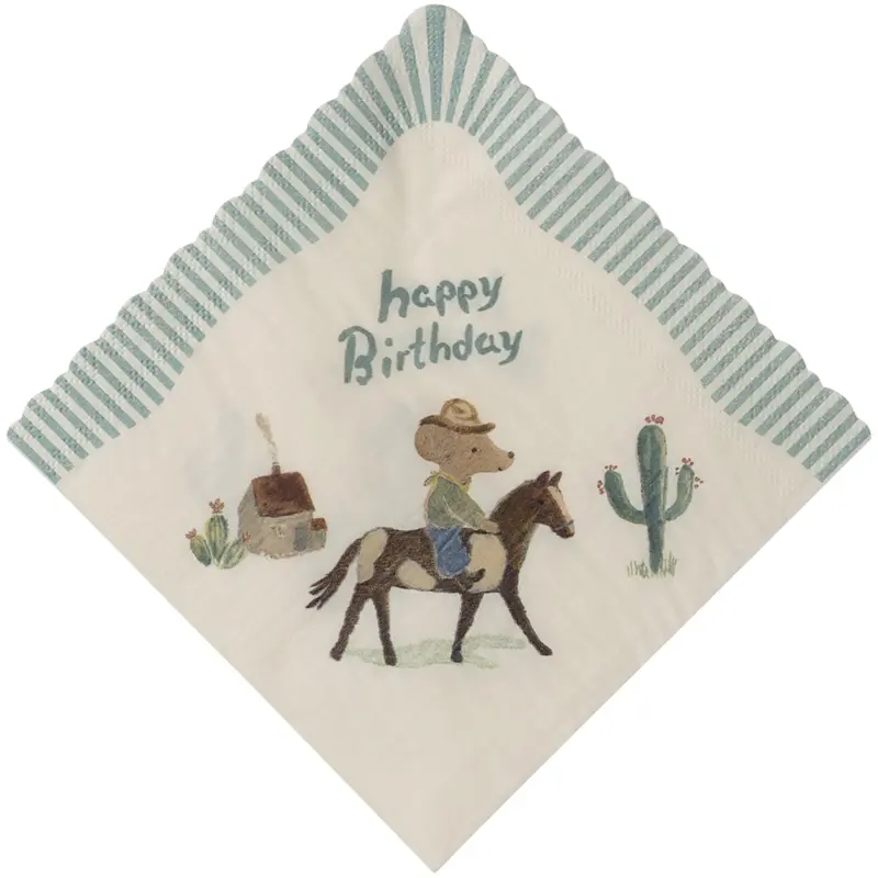 Maileg Napkin, Happy Birthday - Cowboy 1