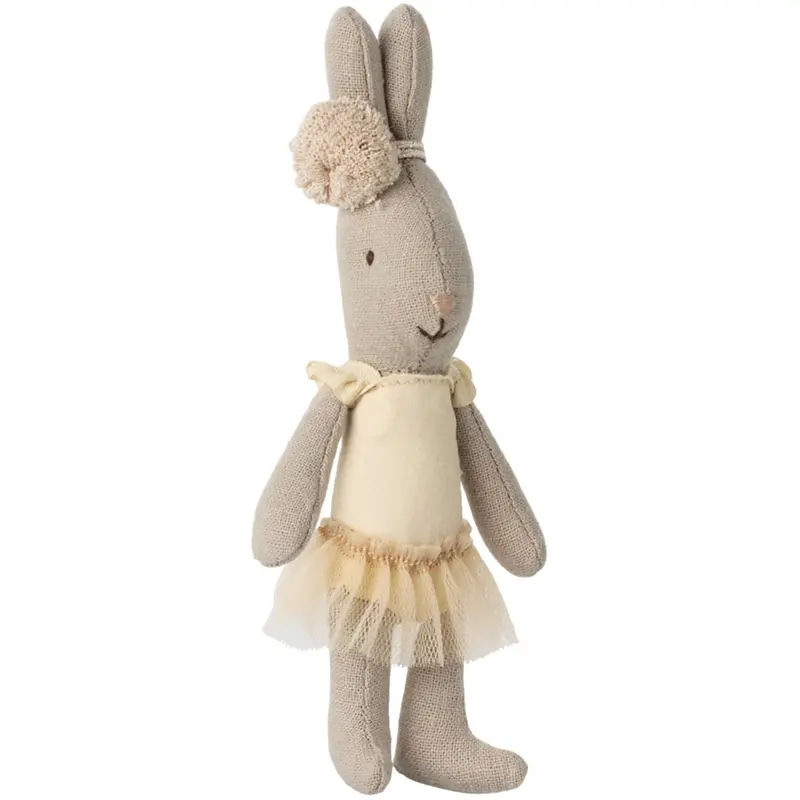 Maileg Rabbit, Micro - Ballet Suit And Skirt Cream 1