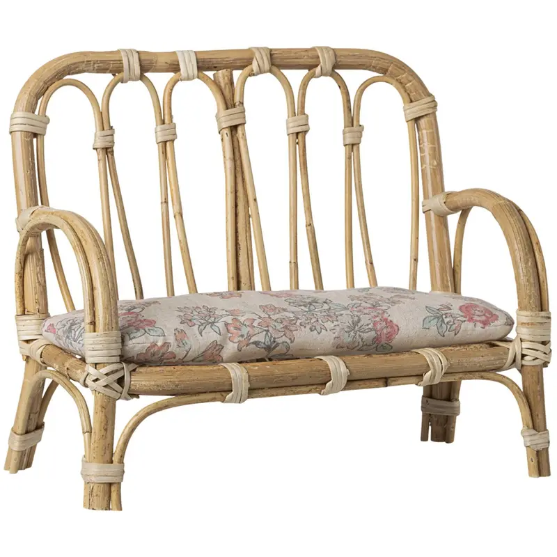 Maileg Rattan Sofa, Stor - Natur 1